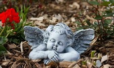 Statuette en pierre buste d'ange résistant au gel résistant aux intempéries...