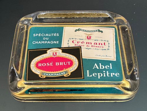 Cendrier verre champagne - -,