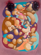 Acrylique carton 2023 40 x 30 cm Directe atelier B Jost ref Artmajeur côte AKOUN