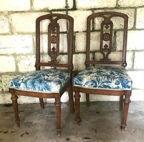 Paire chaises louis en - de,