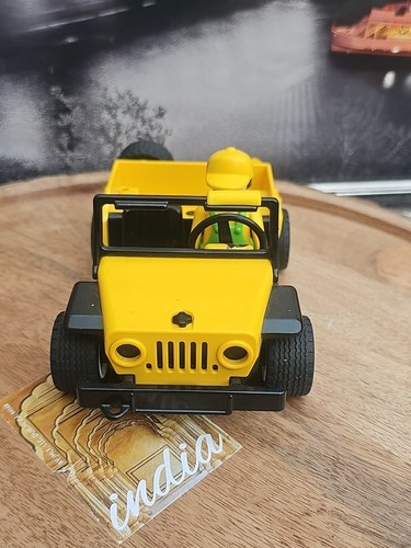 Playmobil yellow jeep car with - yellow,