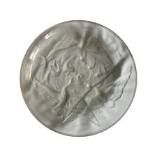 Coupe verre opalescent aux oiseaux et poissons Koi Verlys France