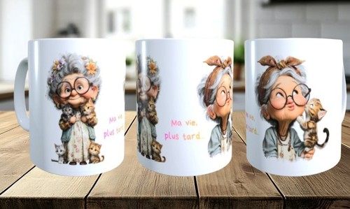 Mug humour mamie future - ou,