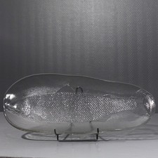 Goran & Ann Wärff pour Kosta Boda - Grand plat vintage au saumon, Suède 1970s