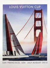 Original RAZZIA Louis Vuitton Cup San Francisco Lithographic Poster  2013