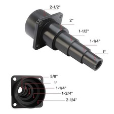 Adaptateur pas à pas pour aspirateur d'atelier sec humide avec plusieurs tuyaux