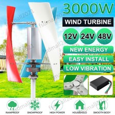 3000W 12V/24V/48V Helix Vertical Axis Générateur à éolienne Contrôleur Windmill