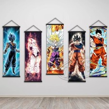 dragon ball toile imprimée avec cadre déroulant japonais 90×30cm goku gohan bu 
