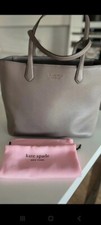 Sac cabas cuir grainé gris Kate Spade