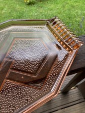 Plat en verre couleur rose/