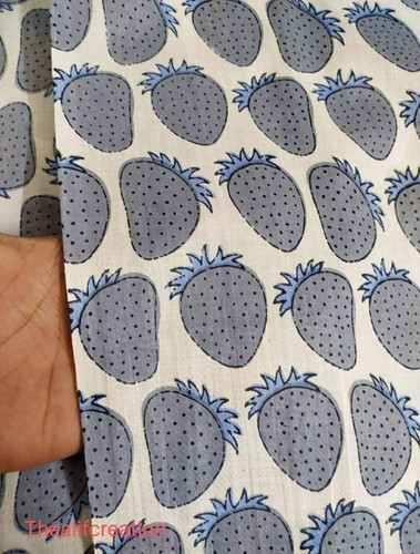 Tissu fraise coton - tissu,