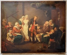 Huile Toile d’Epoque Fin XVIIIème - Tout Début XIXème d’après Greuze