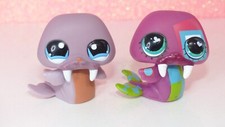LOT authentic littlest LPS petshop 1119 no # special edition walrus mod morse