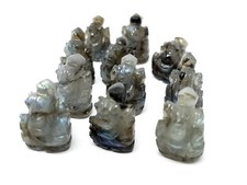 Statue Ganesh Labradorite Lord Ganesha Mini Elephant Statue Car Office Table