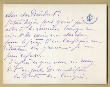 Just Lucas-Championnière (1843-1913)- Médecin français - Carte autographe signée