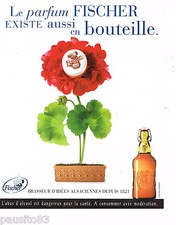 PUBLICITE ADVERTISING 065  2000  FISCHER   bière parfum en bouteille