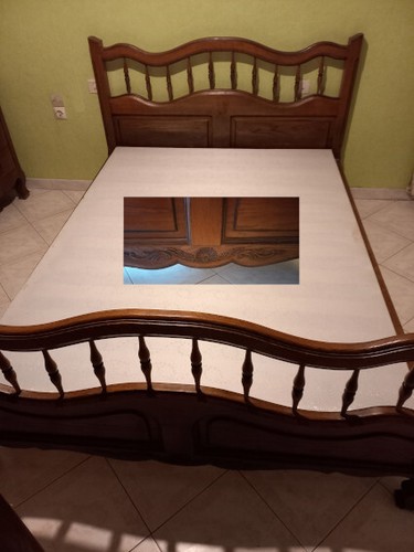 Lit 140x200 chêne - 140x200, massif