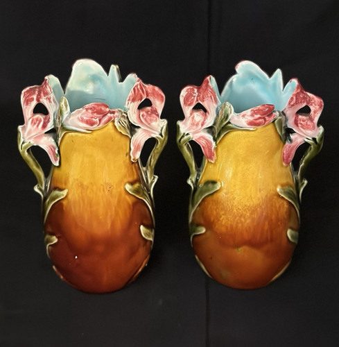French majolica barbotine 1880 - french,
