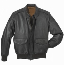 Blouson Aviateur A2 en Cuir Pilote USAF A-2 Marron Taille L