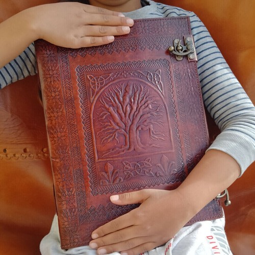 Journal fait main cuir - en,