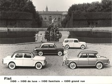 Photo / photograph presse originale Fiat 1100 103 / 1200 gamme 1961