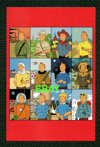Postcard print hergé - postcard,