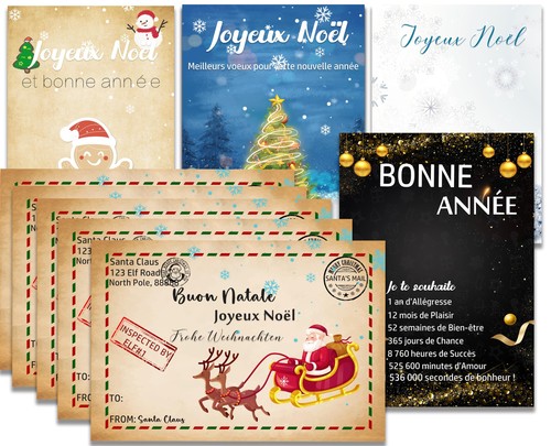 Lot cartes noël avec - cartes, de