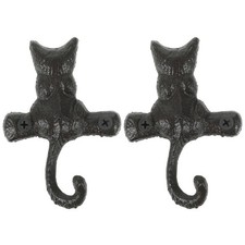 Pcs patère murale - 2, chat