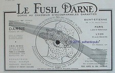 PUBLICITE DARNE LE FUSIL A CANON CHASSE CHASSEUR FRANCE DE 1936 FRENCH AD PUB