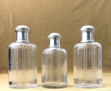 Vve RISLER & CARRE flacons à parfum en cristal et monture argent massif MINERVE