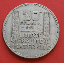 RARE MONNAIE DE 20Fr  TURIN 1936  EN ARGENT ANCIENNE DE COLLECTION