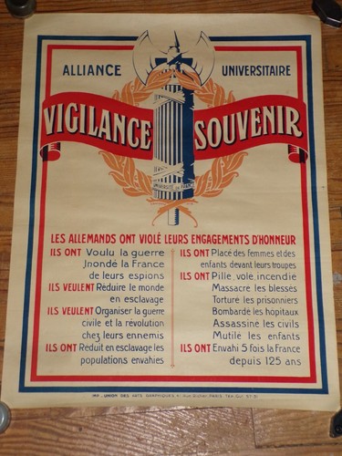 Affiche propagande vigilance - affiche,