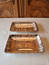 2 Plat Retangle Rectangulaire En Inox Acier Inoxydable Plateaux