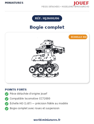 Jouef cc72000 bogie - jouef, complet