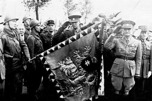 Ww2 drapeau 1er régiment - -,