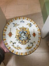 ASSIETTE FAIENCE DE GIEN ANCIENNE DECOR RENAISSANCE DE PRESENTATION MURALE