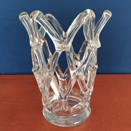 Barovier vase verre - verre, tresse