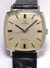 MONTRE ANCIENNE OMEGA GENEVE ACIER CALIBRE 601 VINTAGE 1960 SWISS STEEL WATCH