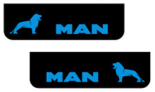 Man Camionnette Hgv Camion Garde-Boue 18x60cm PVC Noir Bavette avec Lumière Bleu