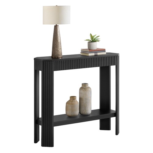 Fluted solid wood console - fluted,