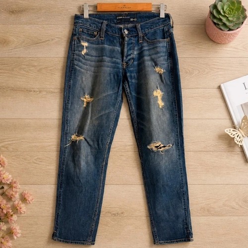 Jean boyfriend troué - , taille