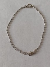 Bracelet Cœur Argent Massif 925 - 2 g - 20,5 cm Bijoux Vintage