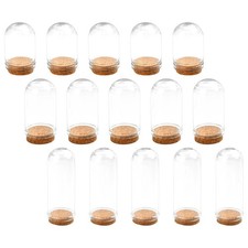  Mini dôme d'exposition de fleurs éternelles, 15 pièces, Cloche en verre
