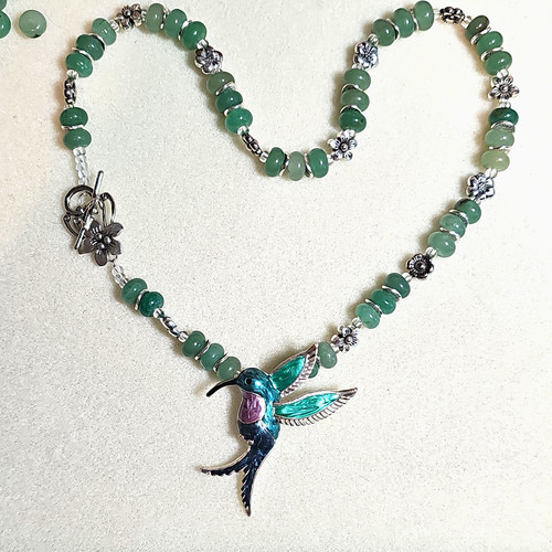 Adventurine rondelle beaded - adventurine,