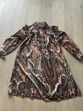 Comme Neuve Modèle Couture Belle robe Motif Cachemire marque Collection PRIVEE