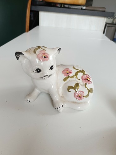 Figurine chat blanc - chat,