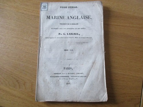Code penal marine - marine, anglaise
