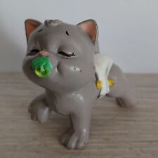 Figurine BABIES magic babies animaux LGT 1991 Galoob 5cm bébé chat gris tétine 