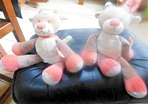 2peluche doudou vache les - vache,