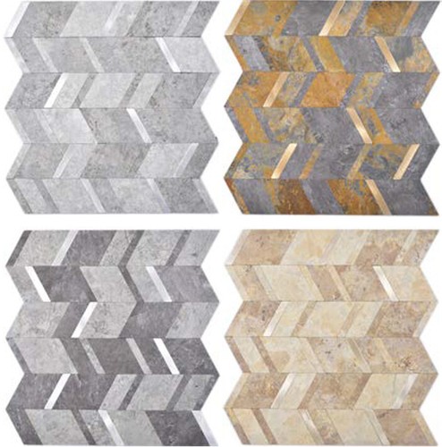 Papier peint mosaïque - peint,